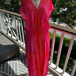 Tory Burch Pink and Orange Maxi Dress
